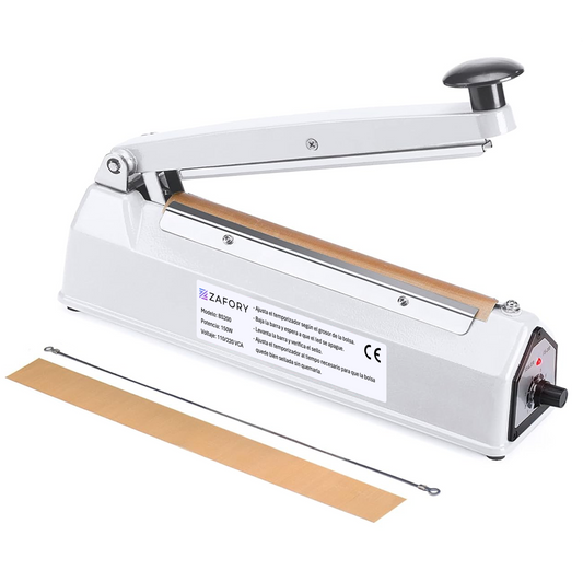 Bs200 Maquina Selladora De Bolsas 20cm Carcasa de Metal Zafory