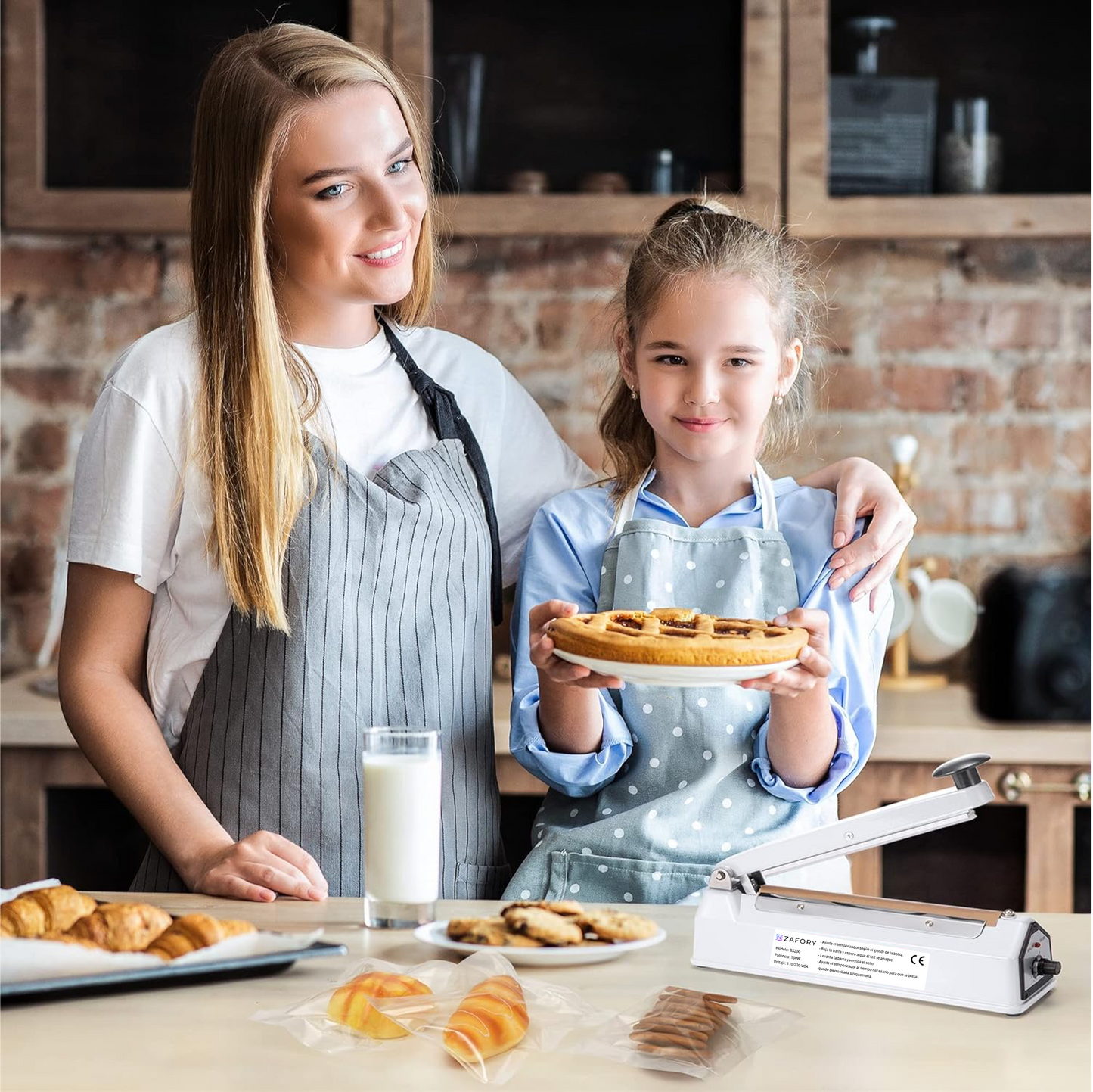 Bs200 Maquina Selladora De Bolsas 20cm Carcasa de Metal Zafory